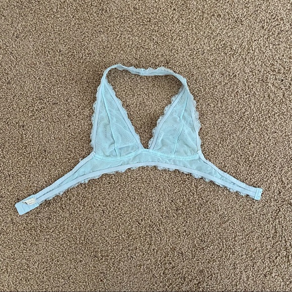 Free People Gallon Lace Halter Bralette mint Sz XS TP - Picture 4 of 5